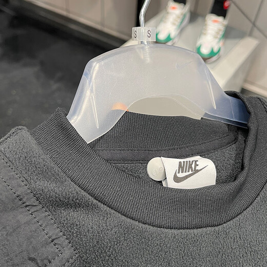 耐克（NIKE）卫衣男士春秋季外套摇粒绒保暖运动服时尚圆领休闲套头衫 DD4855-010黑色  M