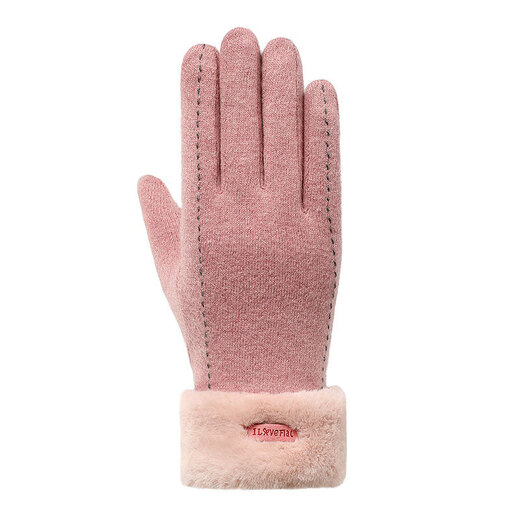 Reuitusen Frauenhandschuhe für Winter niedliche Reitwärme plus Samt verdickte Fahrkaschmir -Winterhandschuhe Touchscreen Herbst und Winter N719 Grau gleich Größe