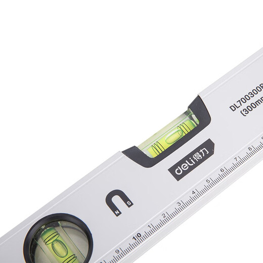 Deli tool level household high-precision solid multi-function ruler measuring level plumber decoration tool magnetic level 300mm DL700300B