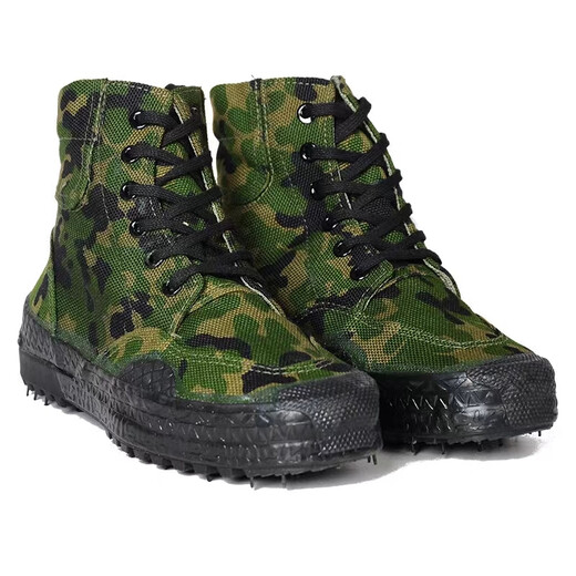 
3531 Jiefang Shoes Men's high-top wear-resistant camouflage military training shoes for women's migrant workplace yellow sneakers for labor protection canvas training rubber shoes for 3531 High jungle color 37