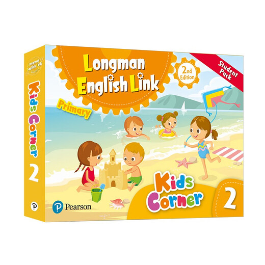 Original imported new edition second edition kids corner1 2 3 4 5 level 6 longman english link book exercise book APP children's English training textbook (student book + exercise book + 2 picture books + student manual + 2 APP) level 2