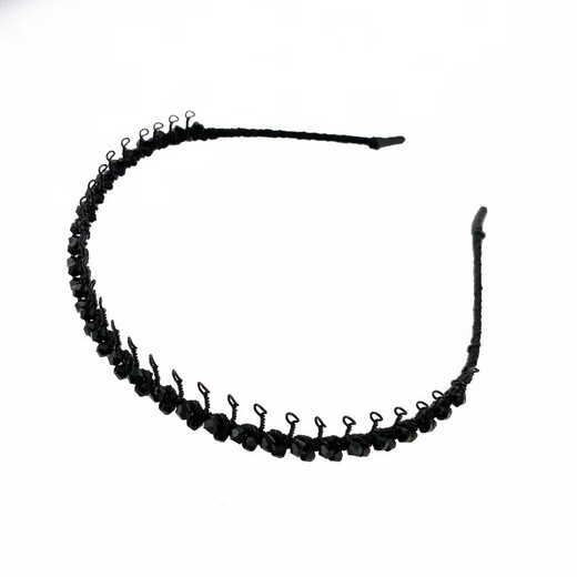LEMIAO LEMIAO Light luxury rhinestone toothed anti-slip hairband bangs broken hair artifact versatile headband hairpin princess style champagne color A05-302