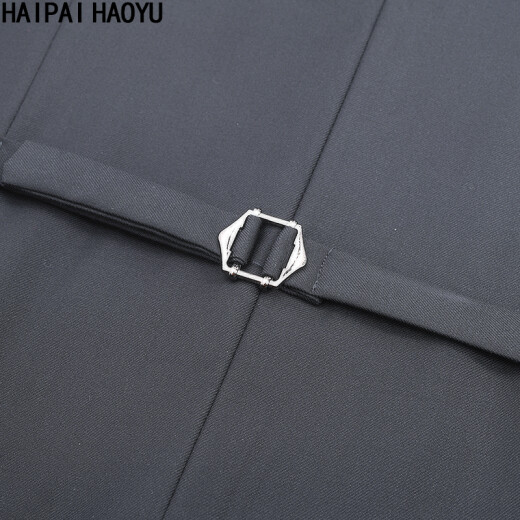 HAIPAIHAOYU 西装马甲男修身商务正装马夹背心 黑色马甲 XL (175) 推荐55-65KG