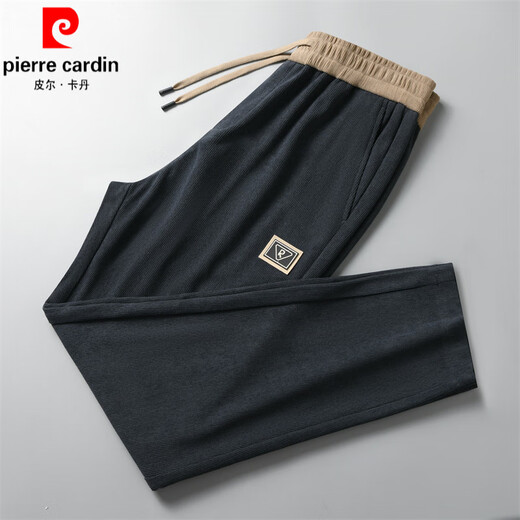 皮尔卡丹（pierre cardin）秋冬男士长裤休闲裤子男韩版时尚潮流男士卫裤潮流修身男士休闲裤 H6625/咖啡色 XL 175 推荐130-150斤