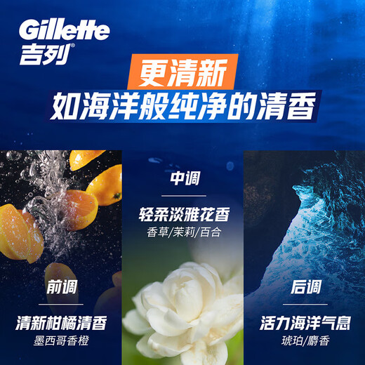 吉列剃须刀手动刮胡刀片手动胡须刀非吉利剃须泡沫刮胡子泡沫剃须膏啫喱男士迷你便携 海洋啫喱 170g 2瓶 【啫喱性价比】