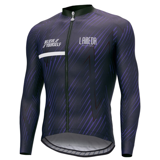 Lampada Spring and Autumn Cycling Clothing Fleece Long Sleeve Road Cycling Men's Warm Long Top Windproof Suit Charm-Fleece Long Sleeve (Front Windproof Back Fleece) XL