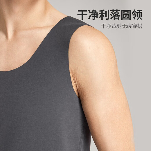 Clarkarida Kahn men's vest boys summer markless base shirt modal ice silk white hull sports fitness 2 packs white + white XL 130-160Jin [Jin equals 0.5 kg]