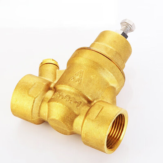 Válvula reductora de presión 719 Agua del grifo Hogar de latón de 6 puntos Doble alambre interno Medidor de agua Agua Medidor Presión frontal Brasa DN15 = 4 puntos