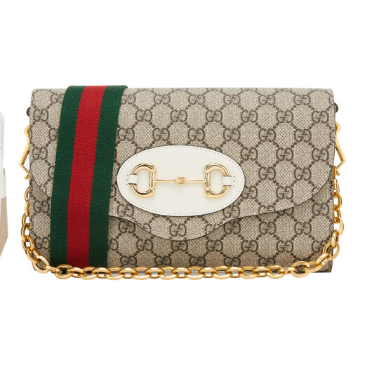 Gucci Gucci Bolsa para mujeres Gucci Horsebit 1955 SERIE PEQUEÑA BOLSO DEL COSTRO UNA HOMBRA BLANCO/EBONO 677286 HUHHX 9759 TU