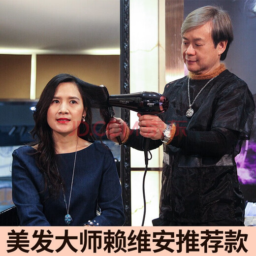 CONFU Professional Hair Dryer 2400W High Power Hair Salon and Barber Shop Constant Temperature Hair Care Hair Dryer Household Hot and Cold Air Hair Salon Model Three Plugs Smart Black KF-8946