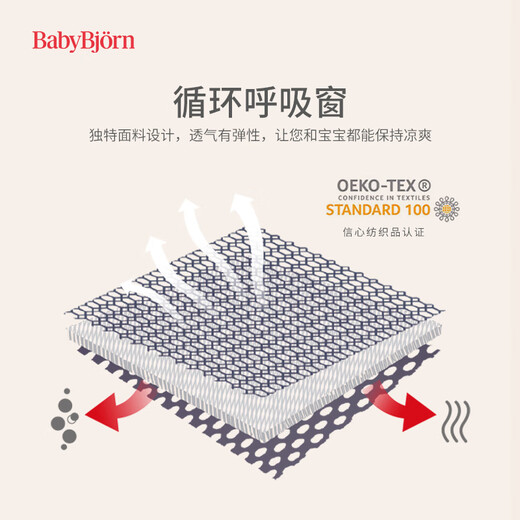 BabyBjorn Swedish brand imported breathable baby carriers and baby carriers Harmony carriers 0-3 years old silver gray