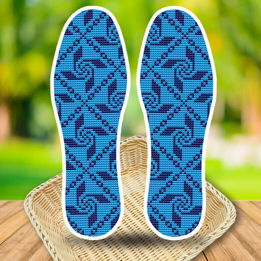 2023 Neues gedrucktes Baumwolltuch handgemachter Cross-Stitch-Insole-Halbfeind-Produkt, das von Männern und Frauen gestickt ist, Rose Red 683 Alle Wünsche werden wahr 35