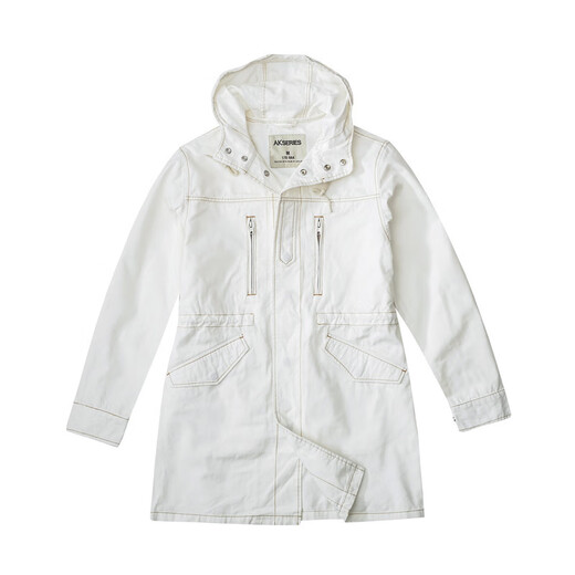 AKCLUBAK Men's Light Retro French F-2 Field Windbreaker Jacket 2106923 White XL