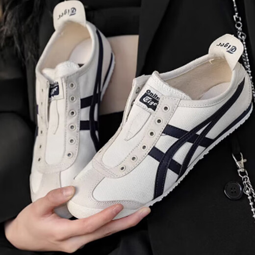 Onitsuka Tiger鬼冢虎男鞋女鞋懒人鞋25夏季新运动鞋日系一脚穿情侣帆布鞋休闲鞋 MEXICO 66/轻盈奶呼/热推款 37 23cm/4.5