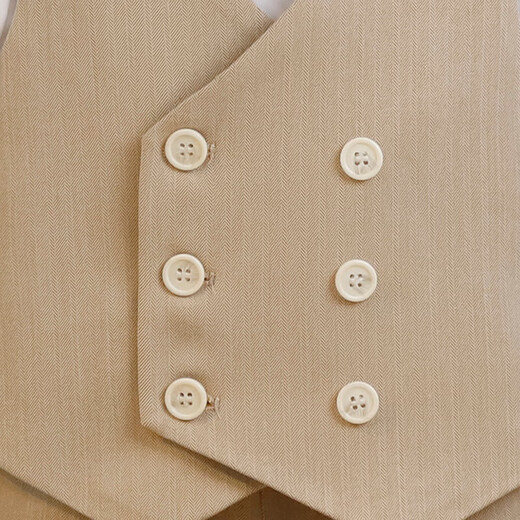 
Luobobe (LUOBOBEIBEI) children's suit Korean vest shorts suit boys' June 1st event performance costume khaki four-piece set 110