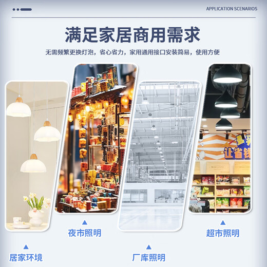 Platinum LED bulb E27 high-power high-brightness energy-saving lamp fin aluminum construction site workshop lighting super bright bulb 150W