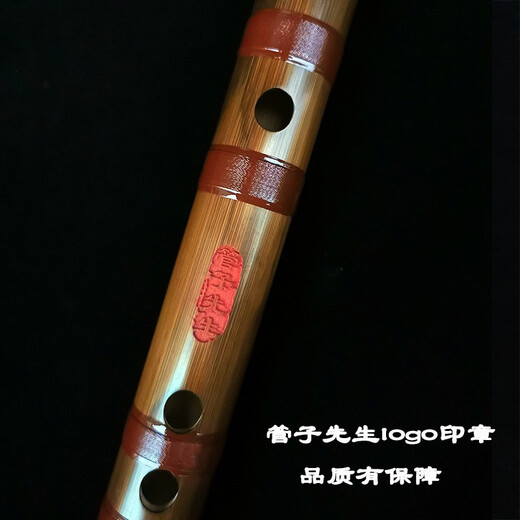 管子先生管子先生精品苦竹大漆笛子防裂竹笛专业手工演奏横笛 G调
