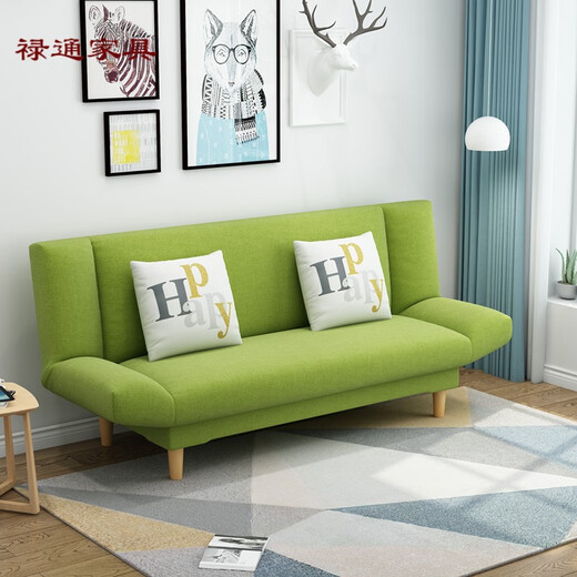 Lutong Rental House Sofá simple Plegable sencillo Multifunción Despejable y lavable Alquiler de alquiler de alquiler perezoso Red 16852