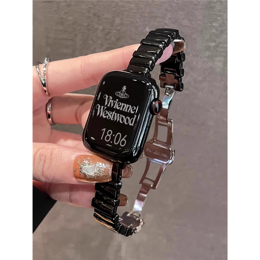 Métal irrégulier iwatchs8 / s9 watch Apple watch Applewatch9 STRAP SECTIVE BOTTERFLY SEURFLY HOMMES ET FEMMES IRRÉGULAIRE (Bouton est argent) Apple Iwatch Nouveau S841mm