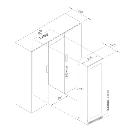 EREMITE ultra-thin frequency conversion embedded red wine cabinet constant temperature wine cabinet constant temperature and humidity cigar cabinet cold drink tea refrigerator living room home wine storage cabinet Embraco frequency conversion dual temperature mirror door/frequency conversion electric defogger door 118 bottles mirror door