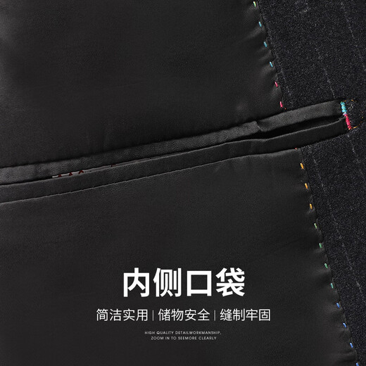 SHANSHAN Shanshan suit men's four-season anti-wrinkle wear-resistant flat lapel suit men's business professional formal jacket men gray 46 /170