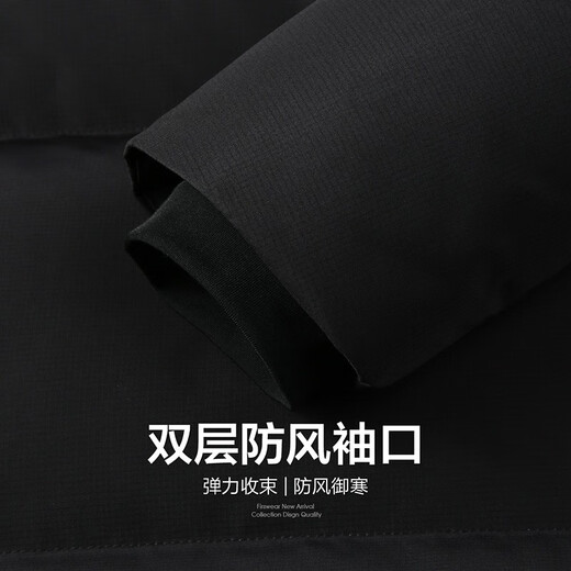 SHANSHAN (FIRS) Black Gold Series Goie Down Veste pour l'hiver pour hommes Nouveaux vestes épaissies épaissies à l'épaississement 702 Black M (170)