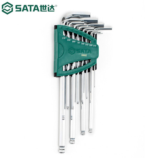 SATA 12-piece inch extra long ball head hexagonal wrench set 09102