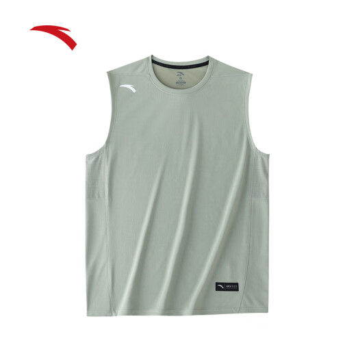 ANTA sports suit men's two-piece basketball uniform suit summer men's running quick-drying suit sleeveless vest [vest + pants] green black XL