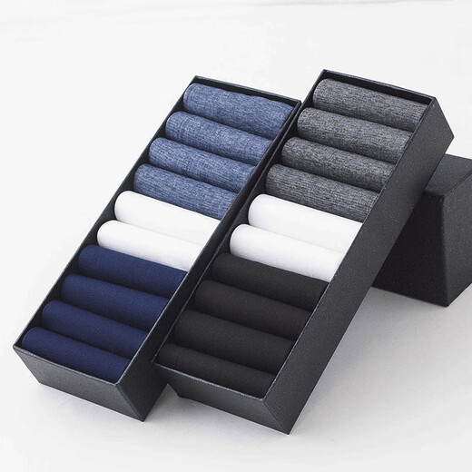 Bass Star Man (BASIXINGREN) men's stockings ice stockings belt heel men's socks middle-aged daddy summer thin breathable medium tube female black 20