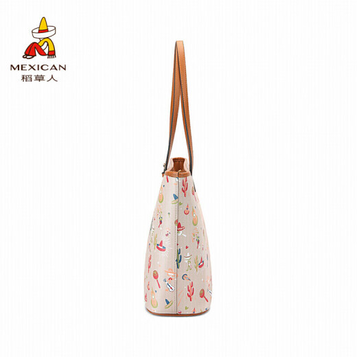 Scarecrow (MEXICAN) bag women's bag fashionable versatile shoulder bag large capacity double-sided printed tote bag birthday gift khaki