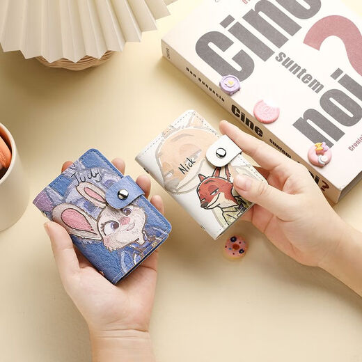 OEMG Nick Fox card bag ins Internet celebrity high-looking Judy Rabbit multi-card ID bag cartoon cute small bag for a couple anti-theft brush anti-degaussing model