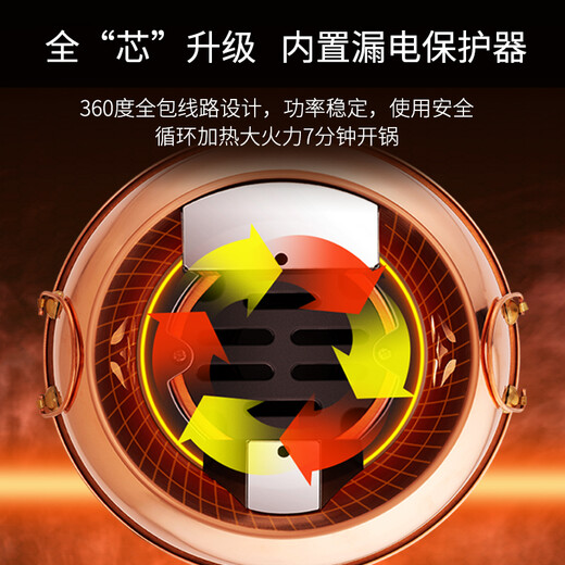 Chuilaoye (CHUILAOYE) copper hot pot, electric and carbon dual-purpose mandarin duck pot, pure copper pot, hot pot pot, charcoal, household plug-in, old Beijing shabu-shabu, Yuanyang 4-6 people, CNC 10 gears, 32cm