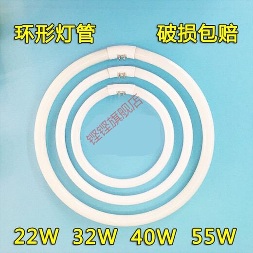 铿铿（KENGKENG）铿铿圆形灯管 环形荧光管 22w32W40瓦吸顶灯管 圆形O T5T6 T655W环形管外径32cm 51-60W