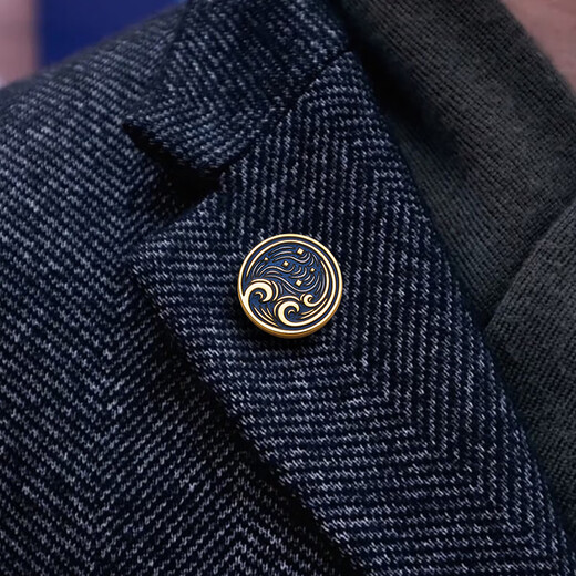 Kaflink new product brooch Galaxy Imagination badge collar button collar corner button men's suit suit metal badge chest buckle K040 gold brooch-Galaxy Imagination 1