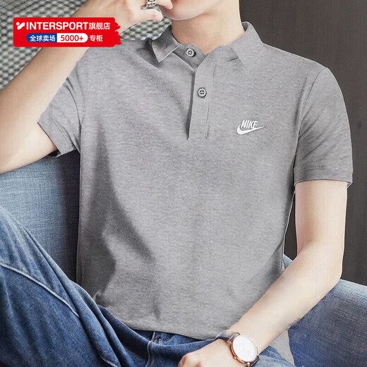Nike (Nike) T-Shirt Herren 2025 Sommer New Sportswear Fashion Casual Running Kurzärmelte Tennis Respel Atmungsaktives Polo-Shirt FN3895-063/Over groß/Shows und Rückkehr 5 l (175/92A)