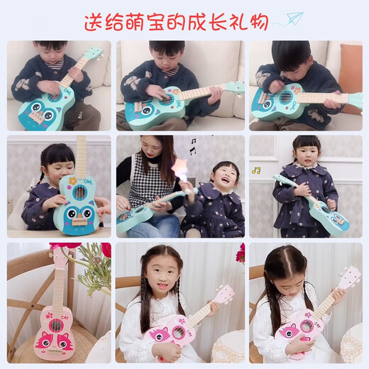 Neues klassisches Spielzeug Kinder Ukulele-Spielzeug für Anfänger können frühe Bildungsmusik Aufklärungsinstrumente für Jungen und Mädchen Geburtstag Geschenke Sky Blue Bird-21 Zoll Holz Ukulele 3-6 Geburtstage für Kinderurlaubsgeschenke spielen