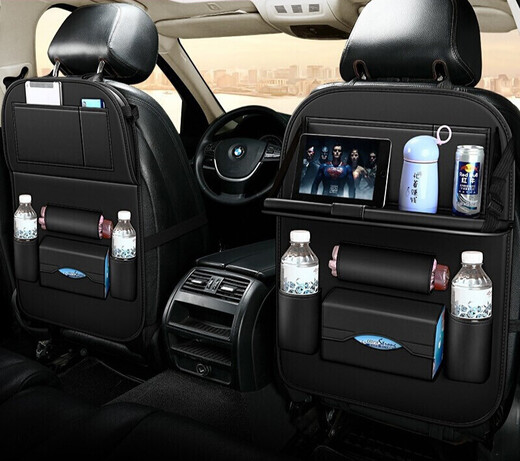 Chuangjingyi Selects Car Seat Storage Bag Car Small Table Storage Box Car Computer Desk Anti-Kick Mat Multi-Function Garbage Cayenne Orange - High Quality Lexus RX300 450 Lexus CT200h