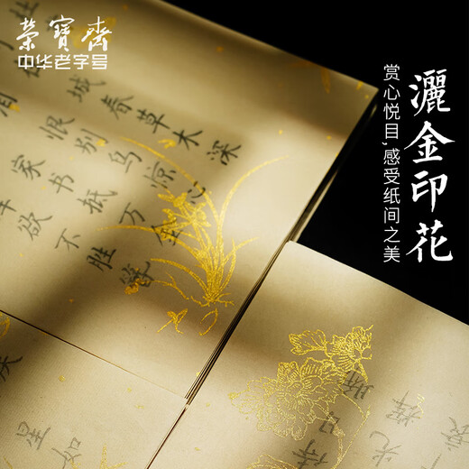 Rongbaozhai 300 calligraphy brush copybooks, introductory practice of copying and red calligraphy, special half-cooked rice paper for manuscripts with soft pen and small regular script, Tang poetry and Song lyrics - popular products recommended by famous teachers