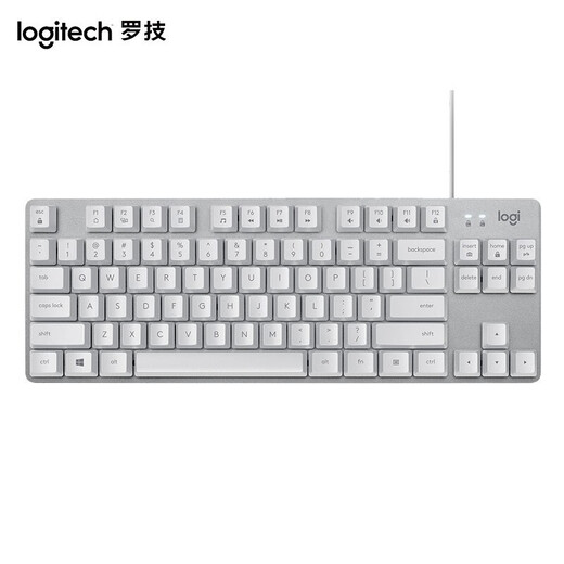 罗技（Logitech） K835有线机械键盘 商务办公键盘 电脑笔记本键盘 84键布局 白色青轴 黑色红轴 99成新