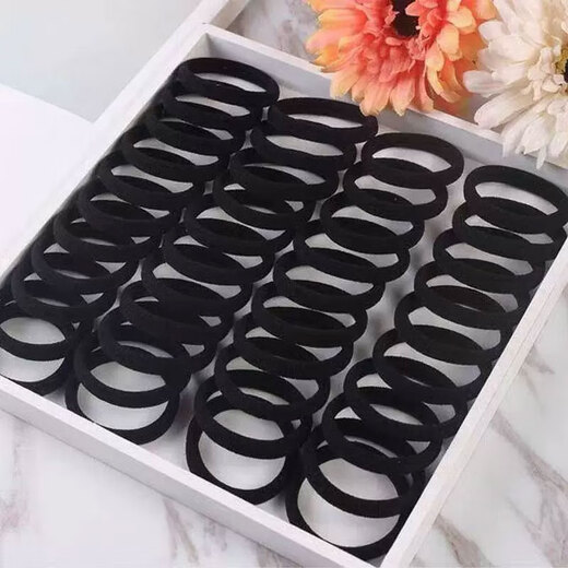 Anzhishang Hair Tie Rubber Band Women's Hair Tie Hairband Boy's Rubber Band High Elasticity Durable Hair Rope Leather Case Tie Hair Tie Tie Men's 1# Black 10 Pack