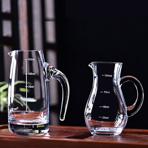 Baer crystal wine dispenser for liquor household commercial creative glass jug hotel special scale hotel wine pourer 100ml straight wine dispenser