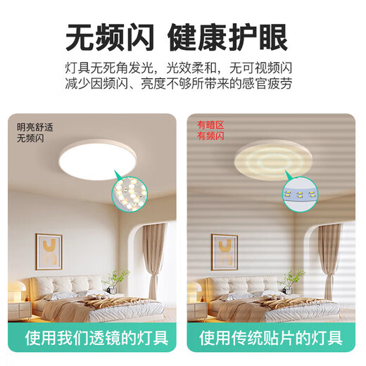 XMSJFSL Foshan lighting ceiling light LED wick replacement core circular lamp panel lamp plate household bedroom light strip ring high bright round 24W white light 12182 packages