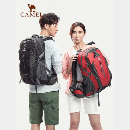 骆驼（CAMEL）登山包户外男女运动双肩包防水旅游徒步爬山旅行包2S04001A卡其色
