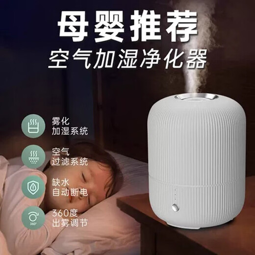 
Humidifier Home Office Desktop Aromatherapy Purification Large Capacity Pregnant Women and Children Air Conditioning Aromatherapy Machine Feike FH9207 Humidifier White 4L
