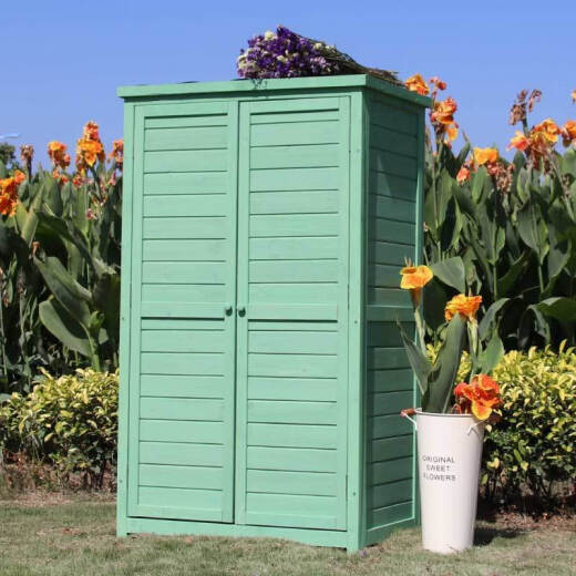 Global Outdoor Imperping Suncreen Garden Storage Cabinet de rangement de jardin Balcon de rangement Balconie de rangement Armoire de rangement de style gris haut de gamme 695 * 5201420mm