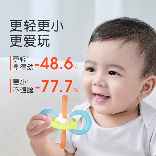 Shixi teether Manhattan ball baby teether hand ball baby soothing and chewing pacifier early education rattle toy chewing gum Manhattan teether ball mini