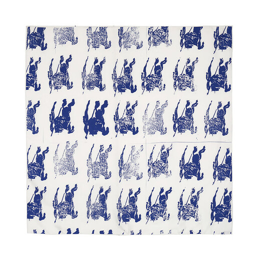 BURBERRY Gift War Horse Logo Printed Mulberry Silk Women's Square Silk Scarf 8083074 White All