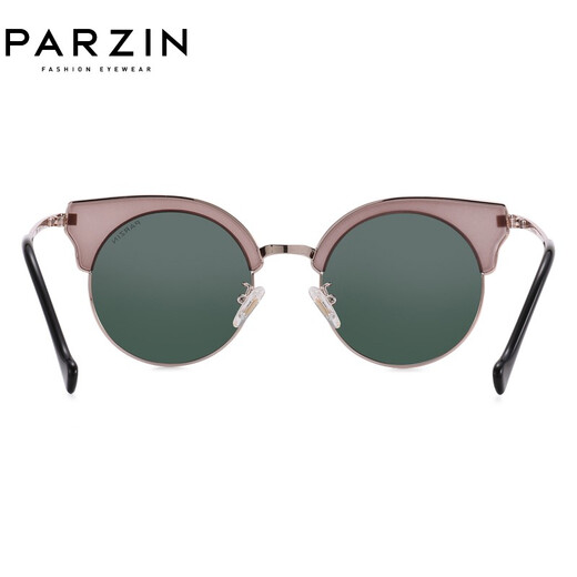Parzin polarisierte Sonnenbrille Frauen Fashion Metal Semi-Kreis Rahmen farbenfrohe Film Koreanischer Stil Trendige Sonnenbrille Fahrspiegel PZ9902 Sand Purple Rahmen Reflexion Film Purple Tablette