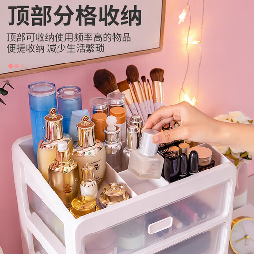 Xuelinglong Aiowei Kosmetische Speicherplatte Desktop Schublade Rack Home Schlafsaal Hautpflege -Schminktisch Wt. 9276-1 verbessert Vierschicht