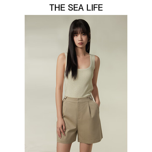 THE SEA LIFE欧海一生 吊带背心女2024夏季内搭修身多色小吊带15736 樱草黄 M